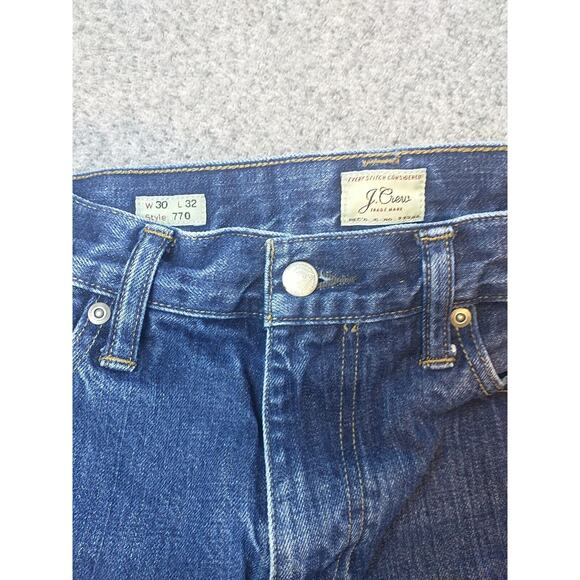 J. Crew Jeans Men's 30x32 Style 770 Straight Fit Denim Distressed Wallet Print - Picture 15 of 16